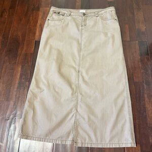 Maurice’s Brown Long Maxi Skirt Women’s Size 15/16 Y2K Modest Cotton